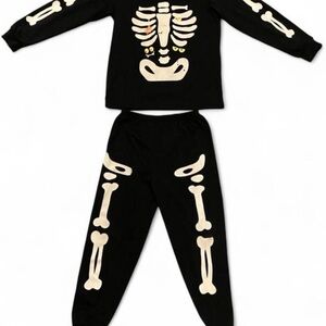 Kids Black Skeleton Pajama Set